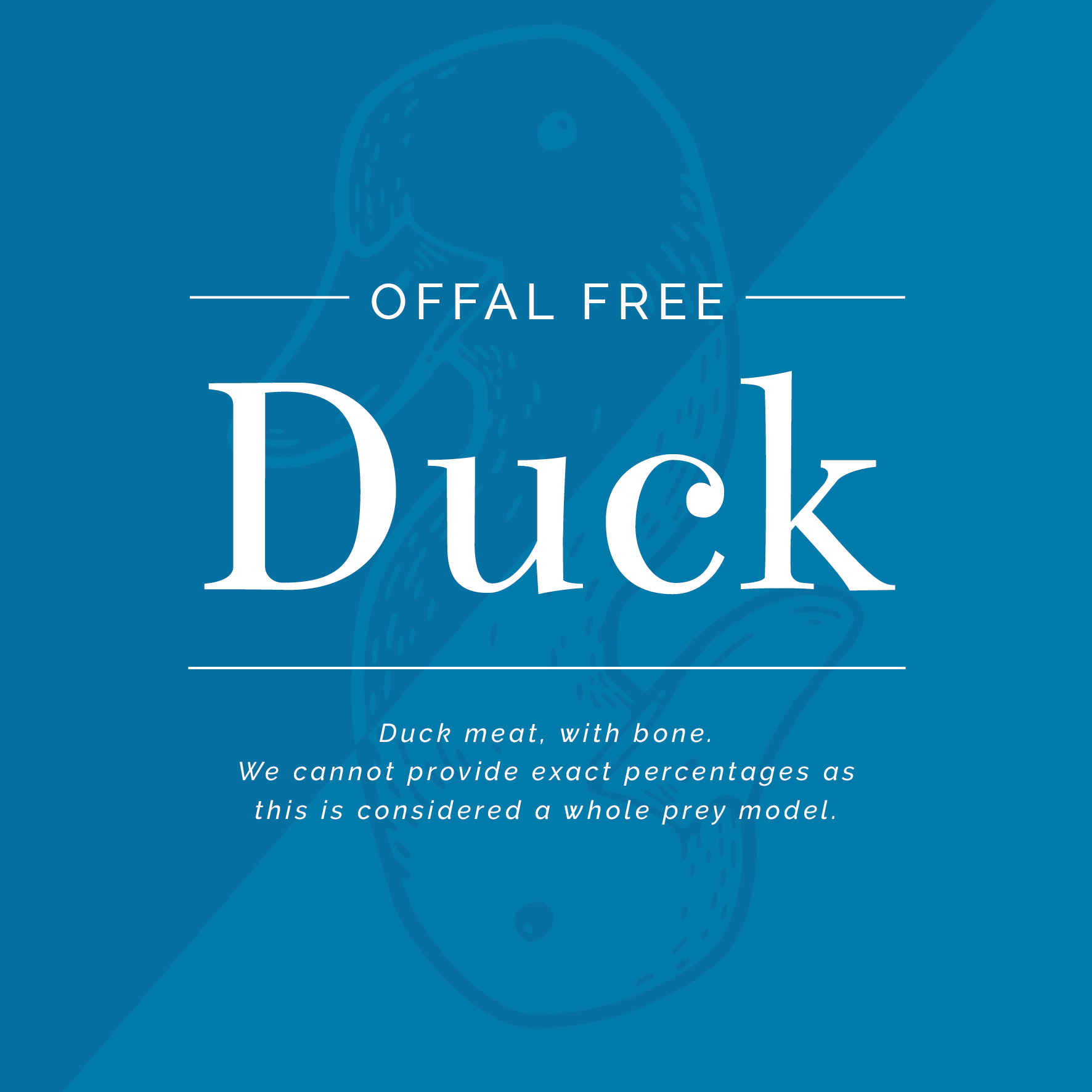 Raw dog food duck offal free