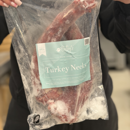Raw dog food turkey necks